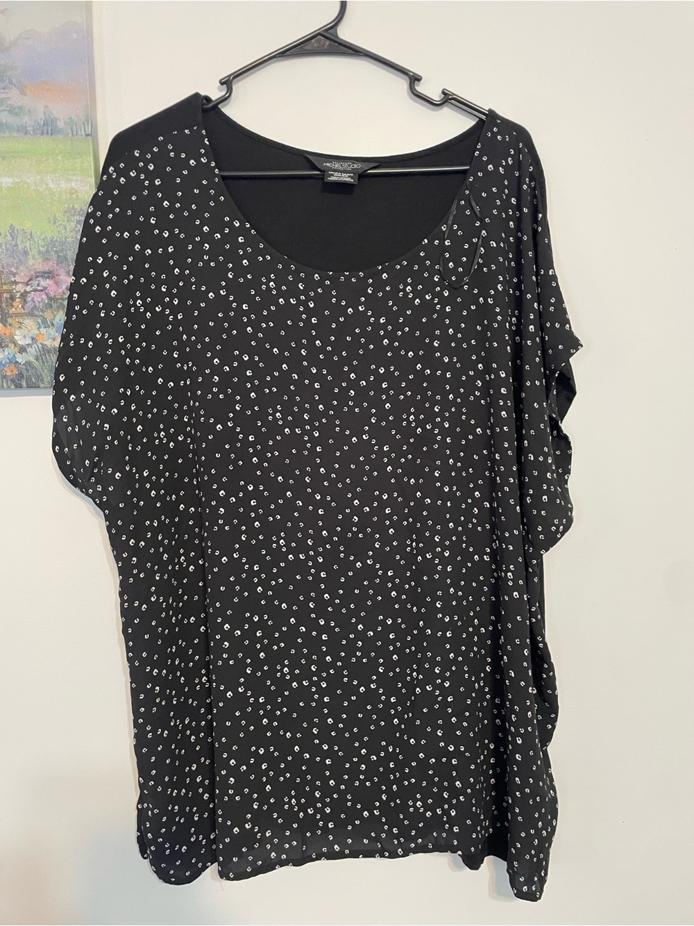 Worthington michel studio dotted  Scoop neck Women's top 22/24